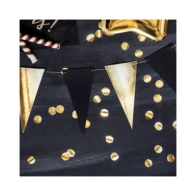 Vimpelgirlang Mini Svart & Guld