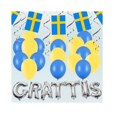 Grattisdekorationer Paket Silver