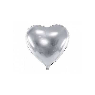 Folieballong Hjärta Silver