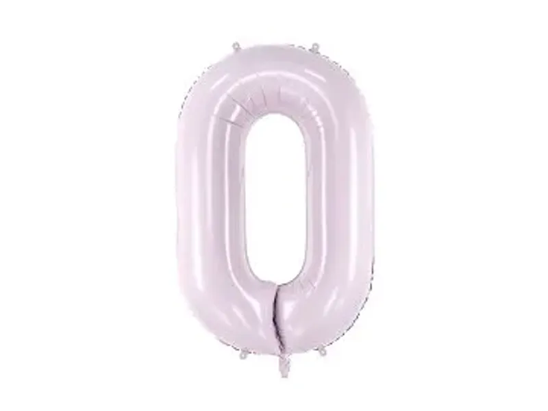 Sifferballong 0-9, pastellfärgad lila 72cm