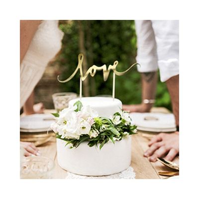 Cake Topper Love Guld