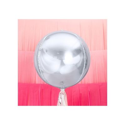 Rund Folieballong silver