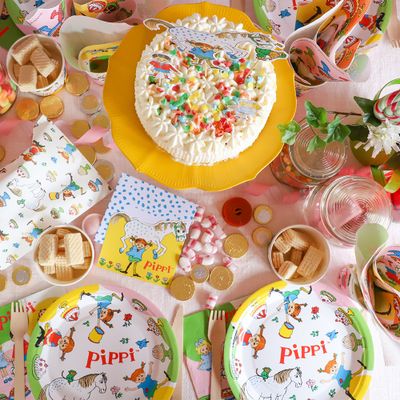 Inbjudningskort Pippi Långstrump, 8-pack