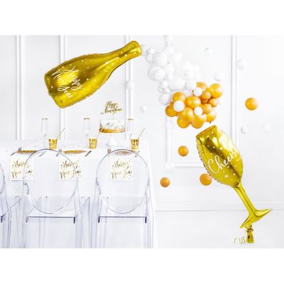 Folieballong Champagneglas Guld
