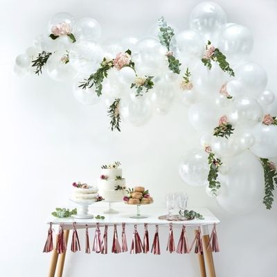 Ballongbåge Vit Mix