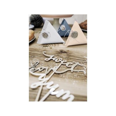 Cupcake Topper Love Silver 6-pack