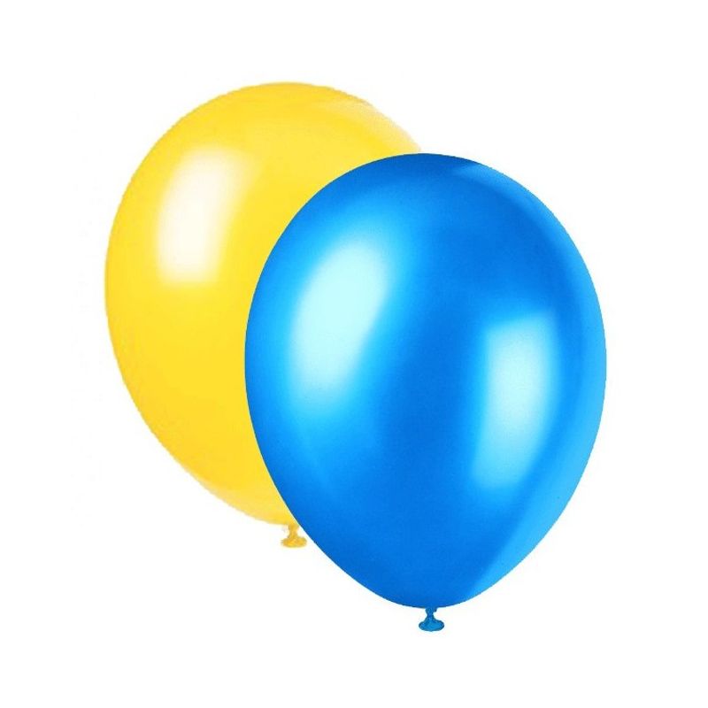 Ballonger Metallic Gul&Blå mix