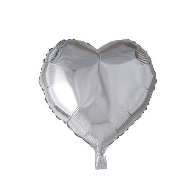 Folieballong Hjärta Silver