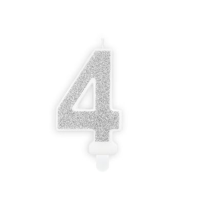 Tårtljus 4 Silver