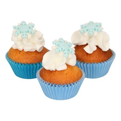 Sockerdekorationer Snöflingor, 6-pack
