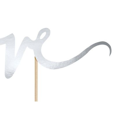 Cake Topper Love Silver