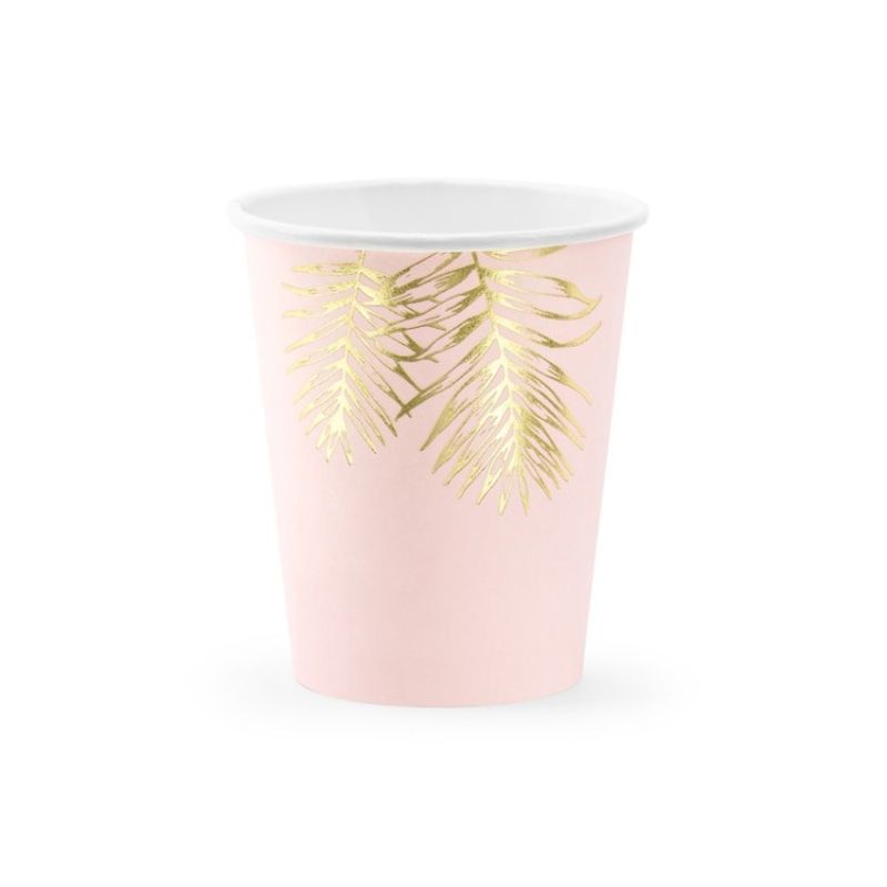 Pappersmuggar Palmblad Guld