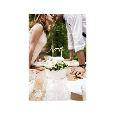 Cake Topper Love Guld