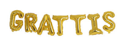 Ballonggirlang Grattis Guld