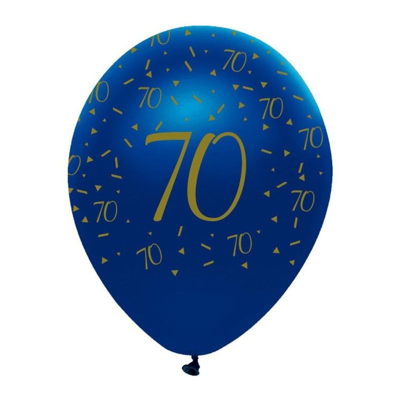 Ballonger 70 år Marinblå & Guld