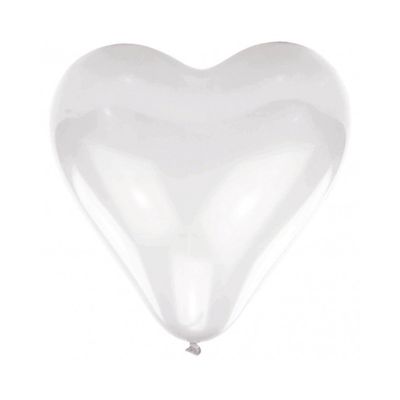 Ballonger Vita Hjärtan 10-pack