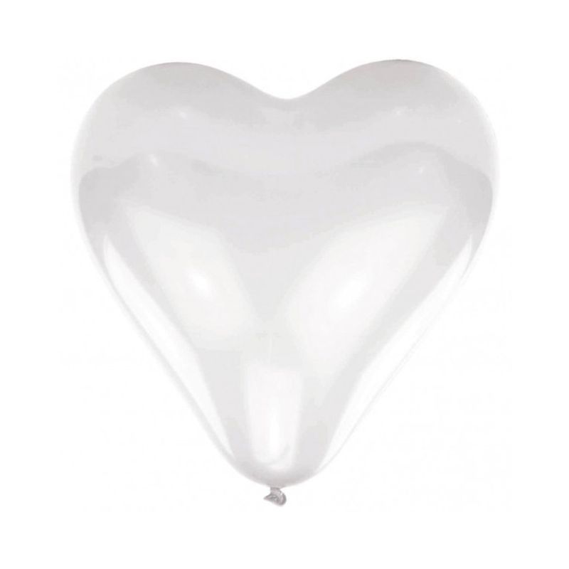 Ballonger Vita Hjärtan 10-pack