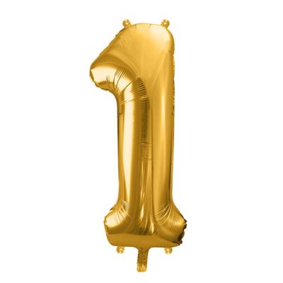 Sifferballonger Guld, 86 cm