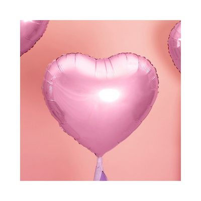 Folieballong Hjärta Rosa