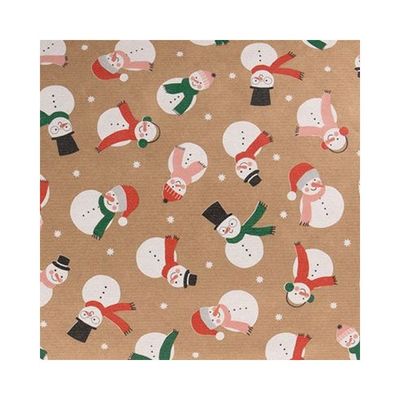 Julpapper Snögubbar, 2 meter