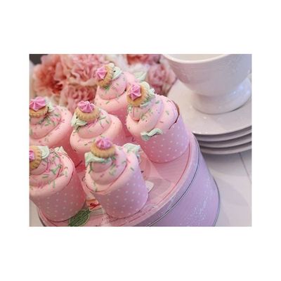 Muffinsformar, Snacksbägare Babyrosa med Prickar