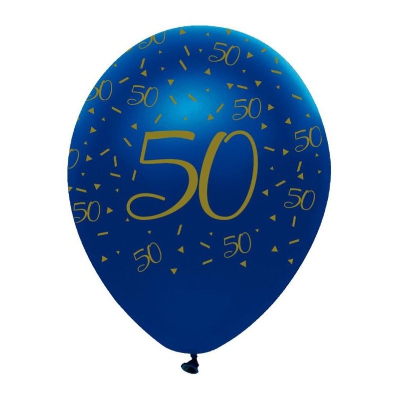 Ballonger 50 år Marinblå & Guld
