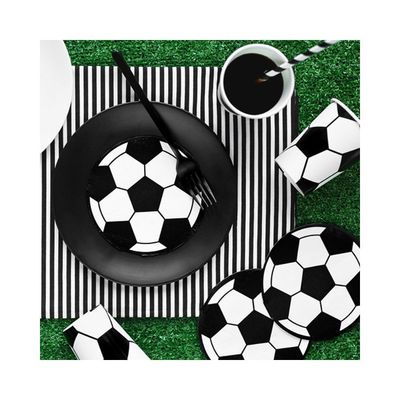 Servetter Fotboll Svart/vit