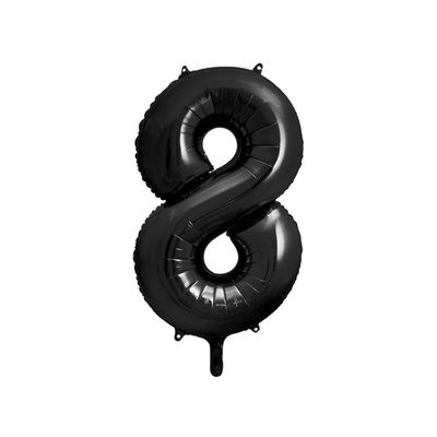 Sifferballonger Svart, 86 cm