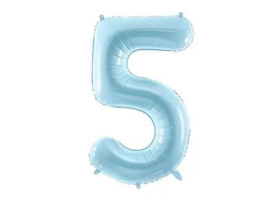 Sifferballong 0-9, pastellblå 86cm
