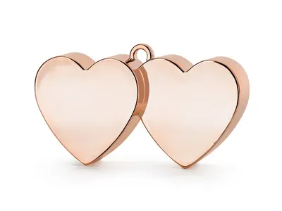 Ballongvikt hjärtan, roséguld