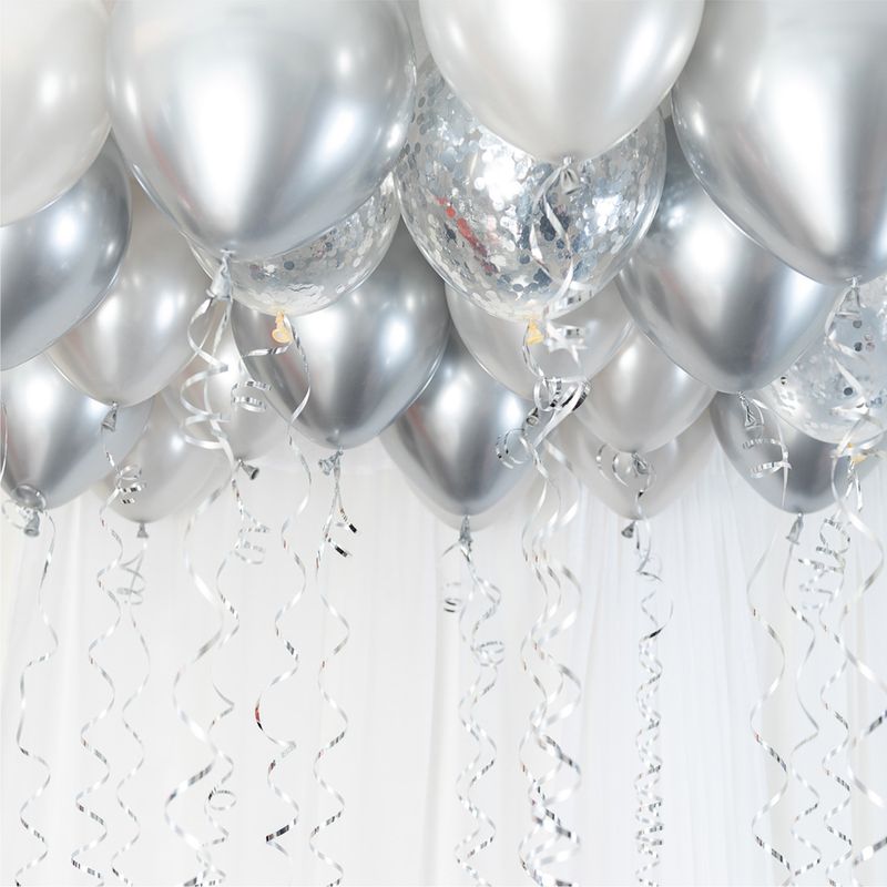 Takballonger 30-pack, silver