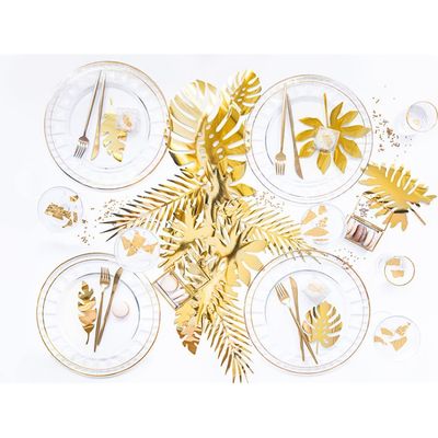 Pappersdekorationer Tropiska blad Guld