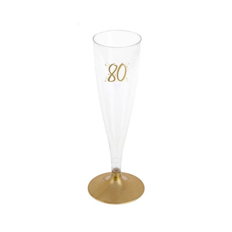 Champagneglas 80 år 6-pack
