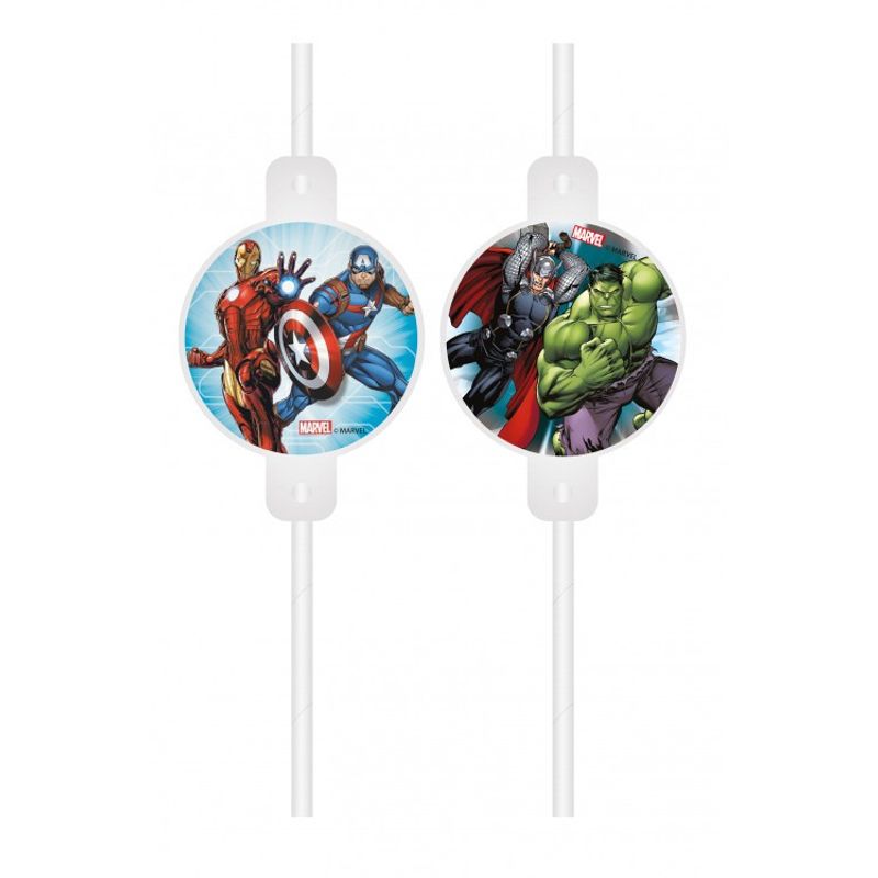 Avengers Papperssugrör 4-pack