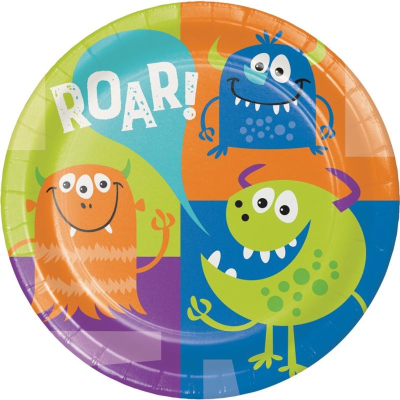 Glada Monster Papperstallrikar