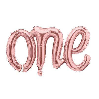 Folieballong "One" Roséguld