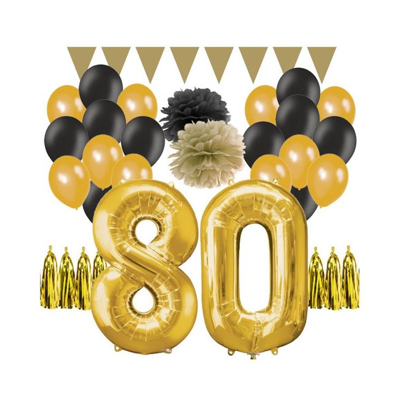 Dekorationskit 80 år Guld