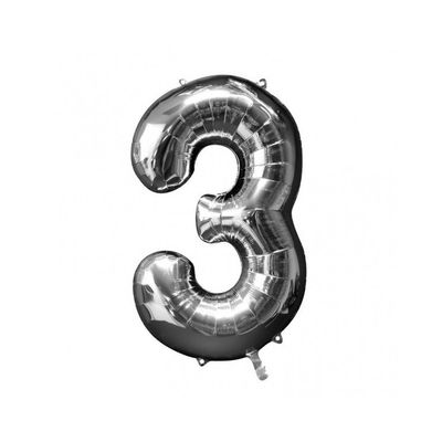 Sifferballonger Silver, 86 cm