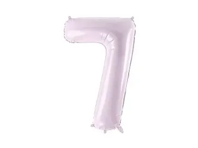 Sifferballong 0-9, pastellfärgad lila 72cm