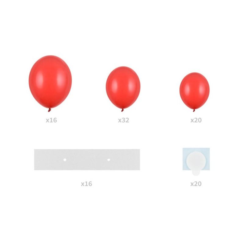 Ballonger Hjärta med Ram - Röd