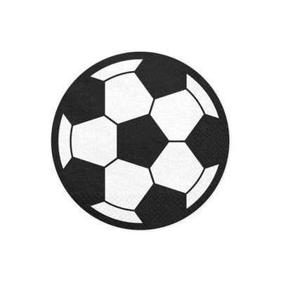 Servetter Fotboll Svart/vit