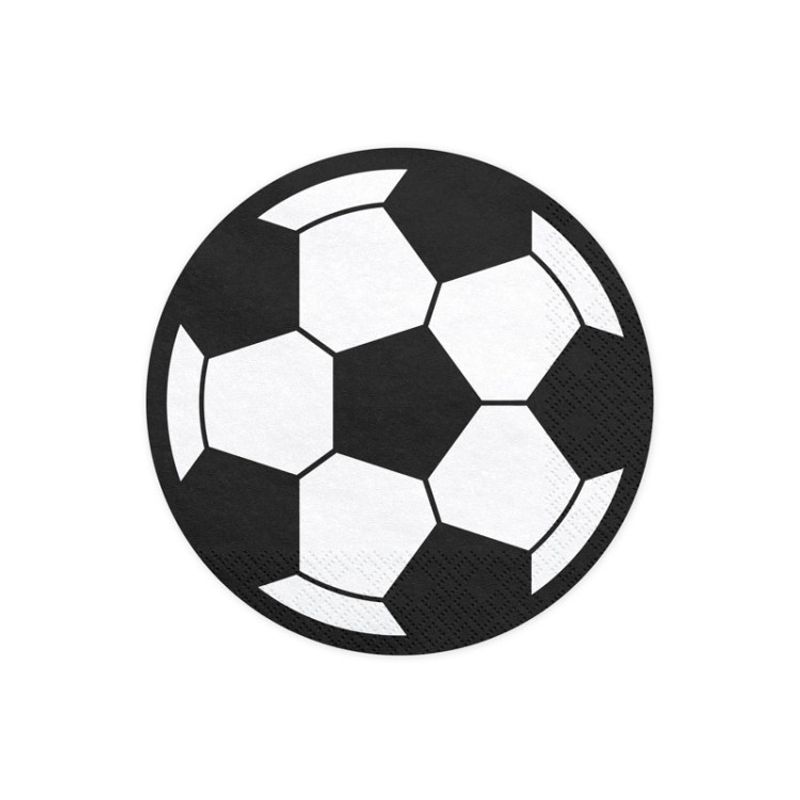 Servetter Fotboll Svart/vit
