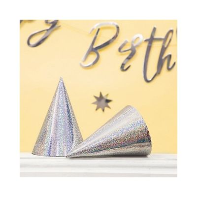 Partyhattar Silver Holografisk