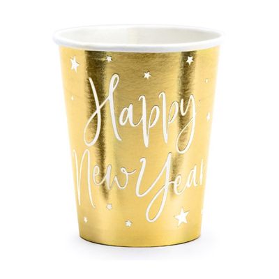 Pappersmuggar "Happy New Year" Guld