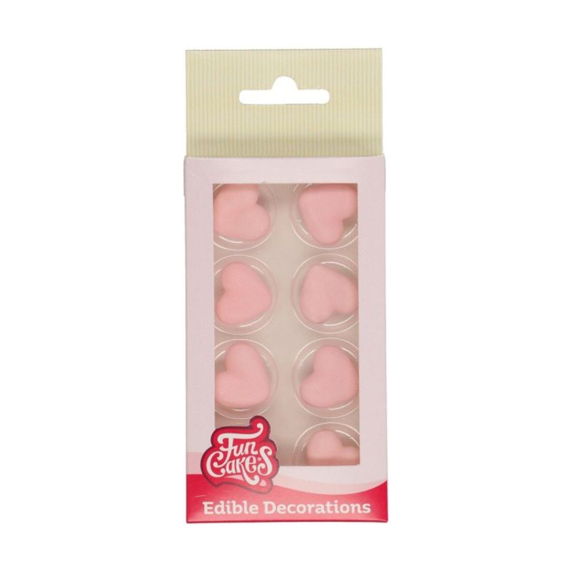 Sockerdekorationer Rosa Hjärtan