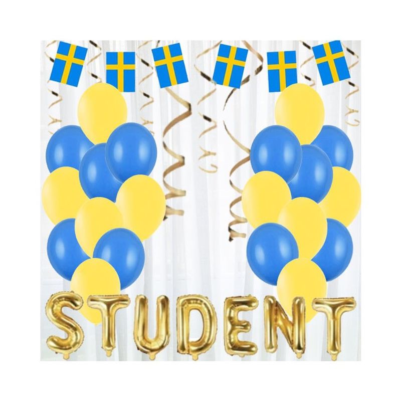 Studentdekorationer kit guld small