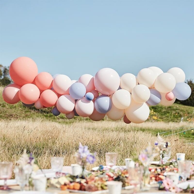 Ballongbåge Blush, Nude och Lavenderblå