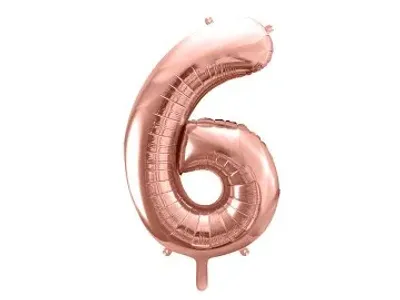 Sifferballong 0-9, roséguld 86cm