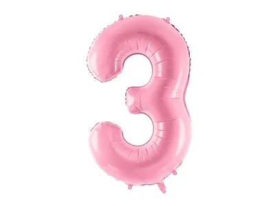 Sifferballong 0-9, pastellrosa 86cm