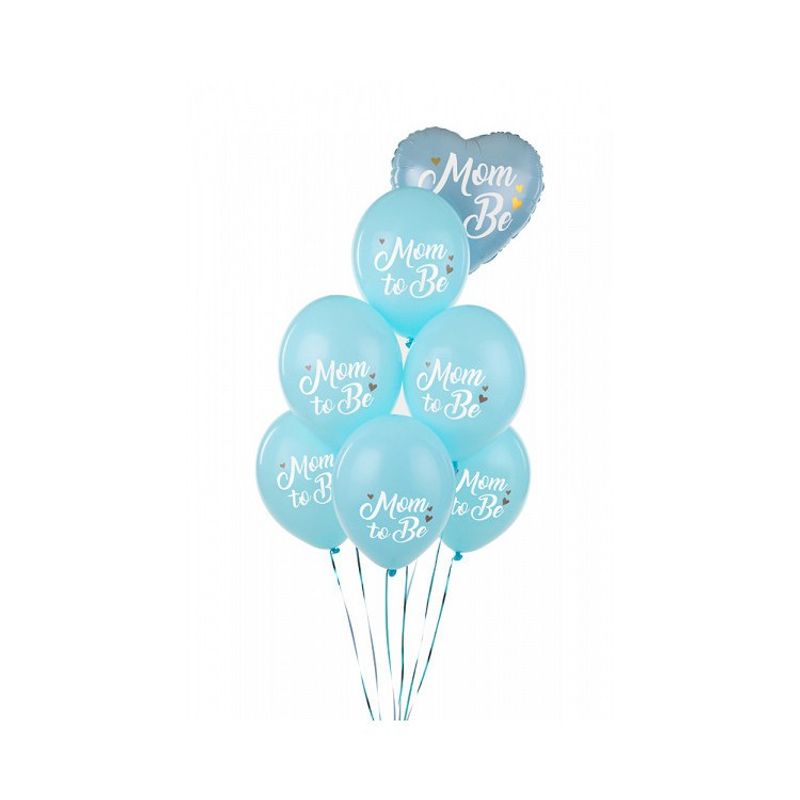 Ballonger Bayshower - Mom to Be, Ljusblå